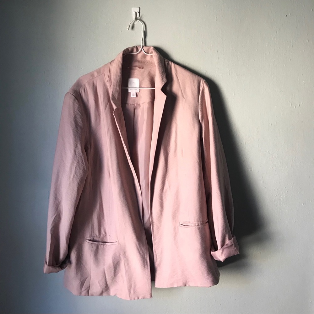 LC any Lauren Conrad blush pink open blazer